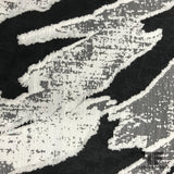 Italian Novelty Silk & Cotton Burnout - Black/White/Grey - Fabrics & Fabrics