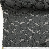 Italian Novelty Semi Sheer Wool Suiting - Grey - Fabrics & Fabrics