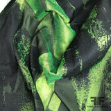 Abstract Brocade - Black/Green - Fabrics & Fabrics