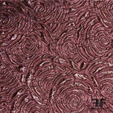 Christian Siriano Italian Raised Rosette Textured Metallic Brocade - Pink