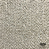 Italian Novelty Fuzzy Fringe on Crepe de Chine - Ivory - Fabrics & Fabrics