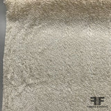 Italian Novelty Fuzzy Fringe on Crepe de Chine - Ivory - Fabrics & Fabrics