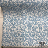 Baroque-esque Brocade - Blue/White - Fabrics & Fabrics