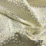 Reversible Metallic Dot & Stripe Brocade - Yellow - Fabrics & Fabrics