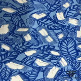 Feather Woven Brocade - Blue/White - Fabrics & Fabrics