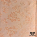 Raised Dot Textured Floral Brocade - Pale Orange - Fabrics & Fabrics