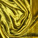 Italian Solid Silk Panné Velvet - Yellow Gold