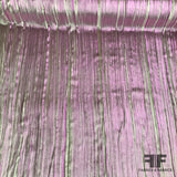 Crinkled Metallic Panné Velvet - Silver/Purple - Fabrics & Fabrics