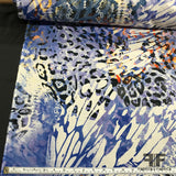 Abstract Animal Printed Cotton - Blue - Fabrics & Fabrics