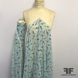 Italian Lightning Bolt Silk Printed Silk Chiffon - Baby Blue - Fabrics & Fabrics