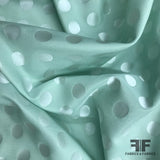 Polka Dot Brocade - Green - Fabrics & Fabrics