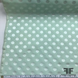 Polka Dot Brocade - Green - Fabrics & Fabrics