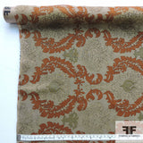 Damask Printed Silk Chiffon - Multicolor - Fabrics & Fabrics NY