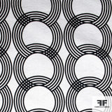 Circle and Ring Printed Cotton Jacquard - Black/White