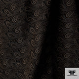 Paisley Woven Brocade - Black/Brown