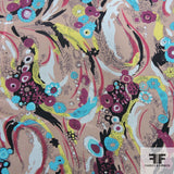 Abstract Printed Silk Chiffon - Multicolor