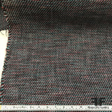 Cotton Tweed - Black/Blue/Red - Fabrics & Fabrics