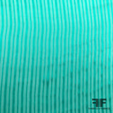 Burnout Silk Striped Jacquard - Teal - Fabrics & Fabrics