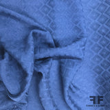Textured Geometric Cotton - Blue - Fabrics & Fabrics
