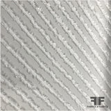Burnout Striped Crepe - White - Fabrics & Fabrics