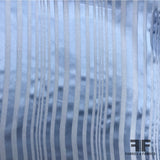 Striped Silk Burnout Jacquard - Blue - Fabrics & Fabrics