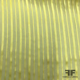Striped Silk Burnout Jacquard - Yellow - Fabrics & Fabrics