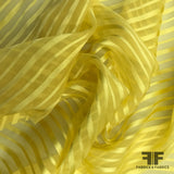Striped Silk Burnout Jacquard - Yellow