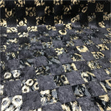 Metallic Sequin Checkerboard Lace - Black/Gold