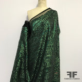Sequins on Mesh - Green/Black - Fabrics & Fabrics