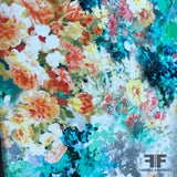 Floral Printed Polyester - Multicolor - Fabrics & Fabrics