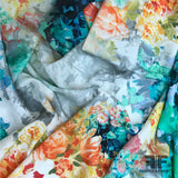 Floral Printed Polyester - Multicolor - Fabrics & Fabrics