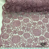 Floral Guipure Lace - Purple - Fabrics & Fabrics