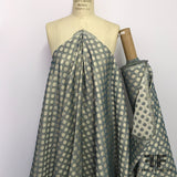 Polka Dot Metallic Brocade - Blue/Beige - Fabrics & Fabrics