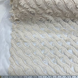 Novelty Diagonal Fringe on Netting - Beige - Fabrics & Fabrics