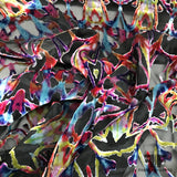 Psychedelic Abstract Burnout Velvet - Rainbow - Fabrics & Fabrics