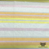 Sherbert Striped Silk Organza - Sheer/Pink/Orange/Yellow - Fabrics & Fabrics