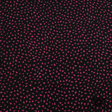 Italian Abstract Dot Printed Silk Georgette - Pink/Black - Fabrics & Fabrics