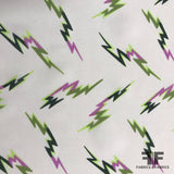 Italian Lightning Bolt Silk Printed Silk Chiffon - Pale Pink - Fabrics & Fabrics