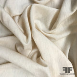 Wool Knit Jersey - Cream - Fabrics & Fabrics