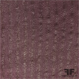 Metallic Silk Chiffon - Burgundy/Gold Striped - Fabrics & Fabrics
