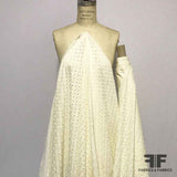 Floral Cotton Lawn Eyelet - Ivory - Fabrics & Fabrics