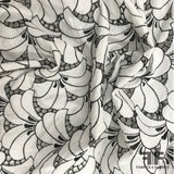 Abstract Cotton Eyelet - Black & White - Fabrics & Fabrics