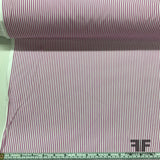 Striped Cotton Shirting - Pink/White - Fabrics & Fabrics