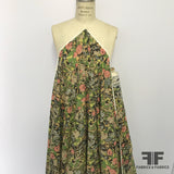 Floral Printed Silk Crepe - Multicolor - Fabrics & Fabrics