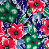Floral Printed Crepe de Chine - Blue/Pink/Green - Fabrics & Fabrics