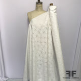 Floral Cotton Eyelet - White - Fabrics & Fabrics