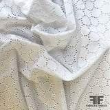 Circle Dot Eyelet Cotton - White - Fabrics & Fabrics