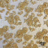 Couture Sequin Beaded French Lace - Beige/Ivory - Fabrics & Fabrics