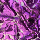 Floral Silk Burnout Velvet - Purple