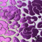 Floral Silk Burnout Velvet - Purple - Fabrics & Fabrics